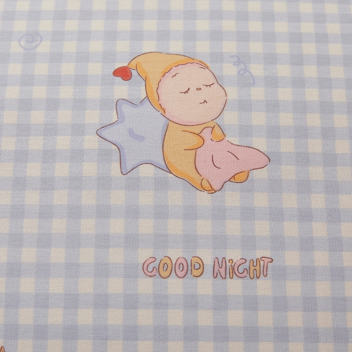 91家纺网 家纺一手货源 找家纺 翎盈家纺 2026新款卡通小清新全棉纯棉枕套成人学生儿童枕头套 甜梦小精灵-蓝