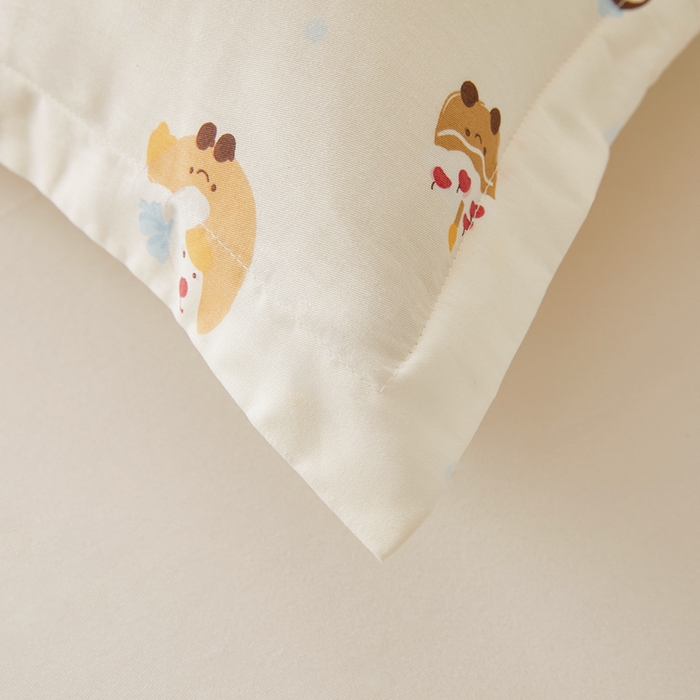 91家纺网 家纺一手货源 找家纺 翎盈家纺 2026新款卡通小清新全棉纯棉枕套成人学生儿童枕头套 甜蜜乐园