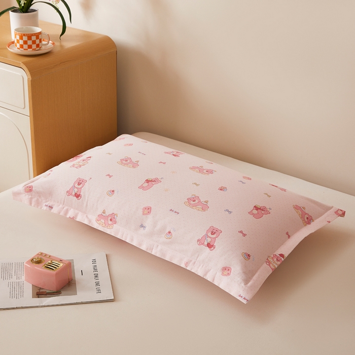 91家纺网 家纺一手货源 找家纺 翎盈家纺 2026新款卡通小清新全棉纯棉枕套成人学生儿童枕头套 童话街