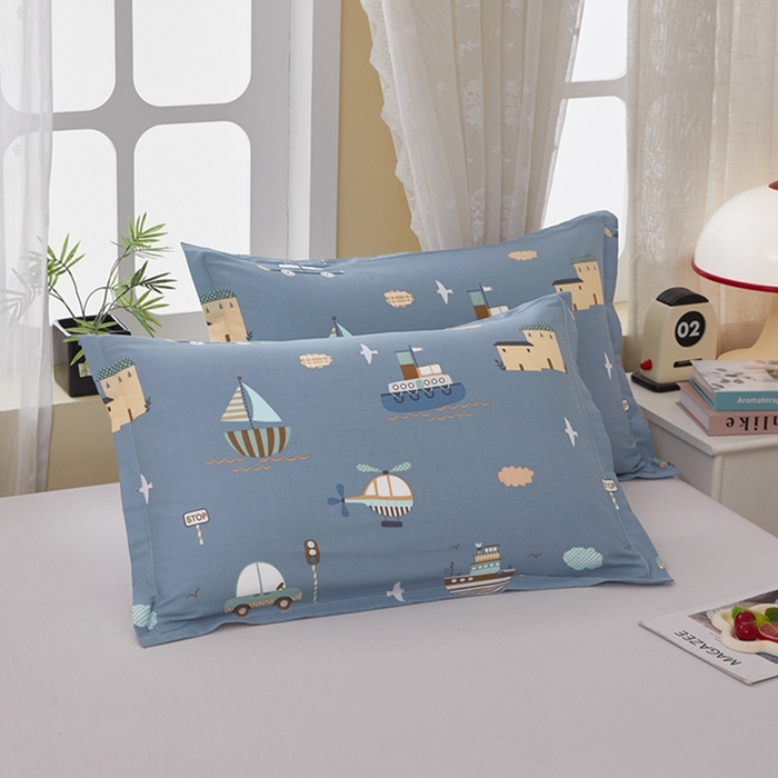 91家纺网 家纺一手货源 找家纺 翎盈家纺 2026新款卡通小清新全棉纯棉枕套成人学生儿童枕头套 玩具乐园-兰