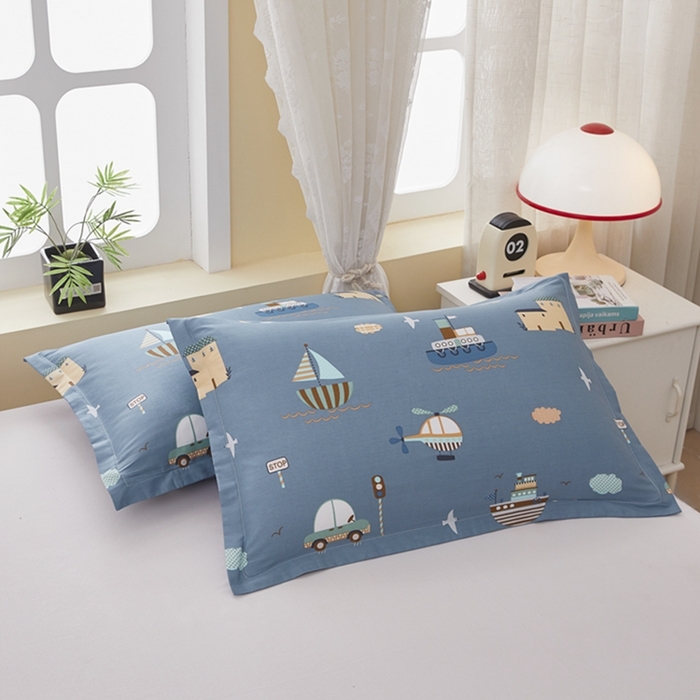 91家纺网 家纺一手货源 找家纺 翎盈家纺 2026新款卡通小清新全棉纯棉枕套成人学生儿童枕头套 玩具乐园-兰