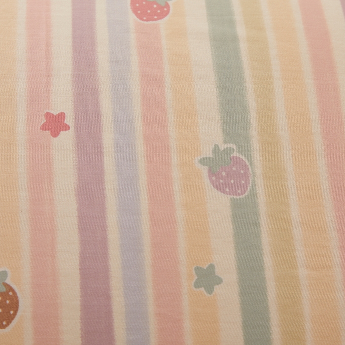 91家纺网 家纺一手货源 找家纺 翎盈家纺 2026新款卡通小清新全棉纯棉枕套成人学生儿童枕头套 五彩草莓