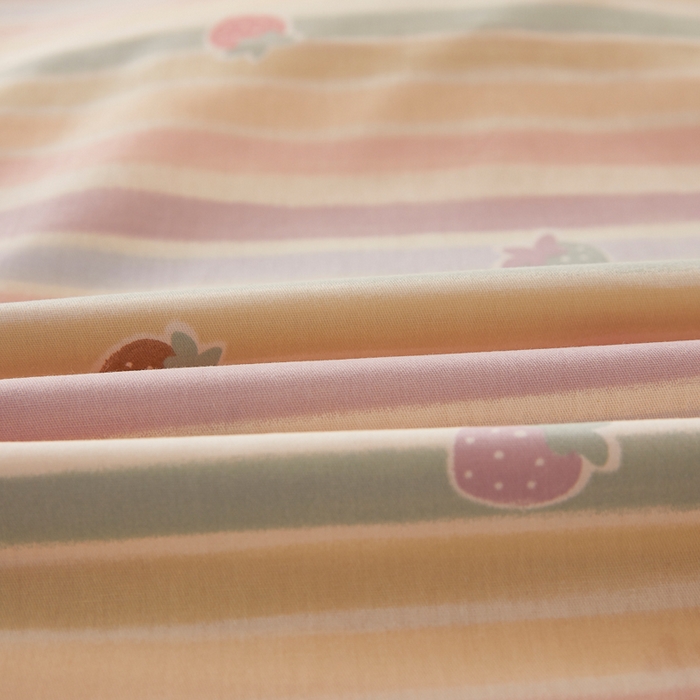 91家纺网 家纺一手货源 找家纺 翎盈家纺 2026新款卡通小清新全棉纯棉枕套成人学生儿童枕头套 五彩草莓