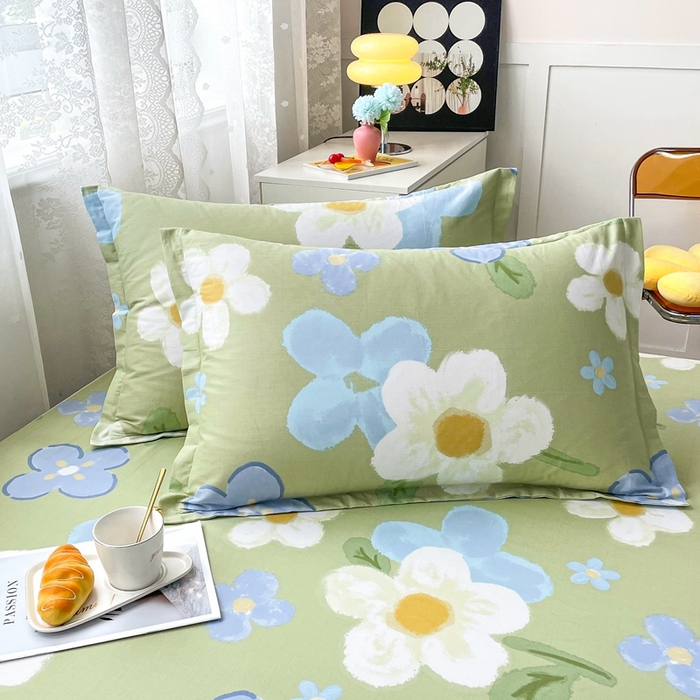 91家纺网 家纺一手货源 找家纺 翎盈家纺 2026新款卡通小清新全棉纯棉枕套成人学生儿童枕头套 雅秀