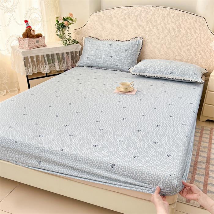 91家纺网 家纺一手货源 找家纺 （总）梦舒羽 2026新款A类云朵棉亲肤四季款床笠席梦思床罩全包床单三件套