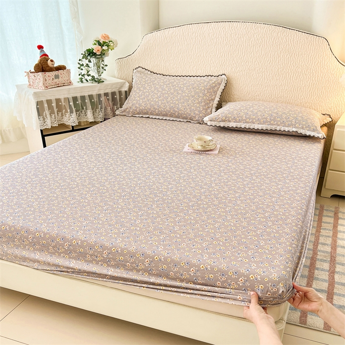 91家纺网 家纺一手货源 找家纺 （总）梦舒羽 2026新款A类云朵棉亲肤四季款床笠席梦思床罩全包床单三件套