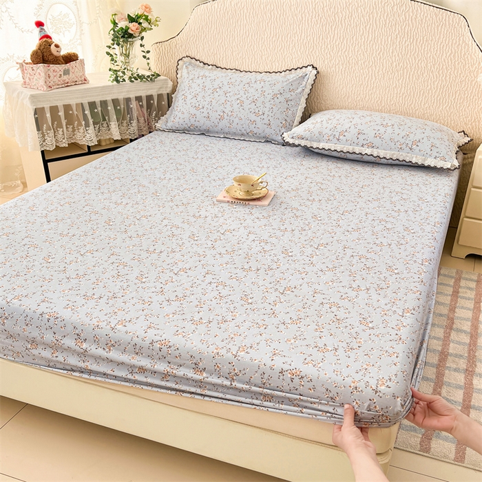 91家纺网 家纺一手货源 找家纺 （总）梦舒羽 2026新款A类云朵棉亲肤四季款床笠席梦思床罩全包床单三件套