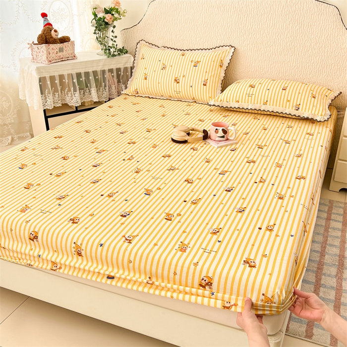 91家纺网 家纺一手货源 找家纺 （总）梦舒羽 2026新款A类云朵棉亲肤四季款床笠席梦思床罩全包床单三件套