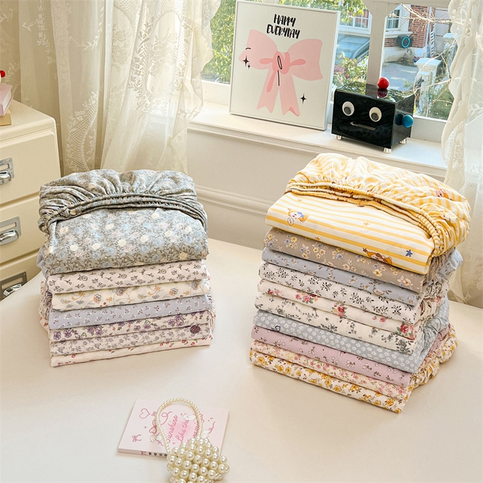 梦舒羽 2026新款A类云朵棉亲肤四季款床笠席梦思床罩全包床单三件套 组合