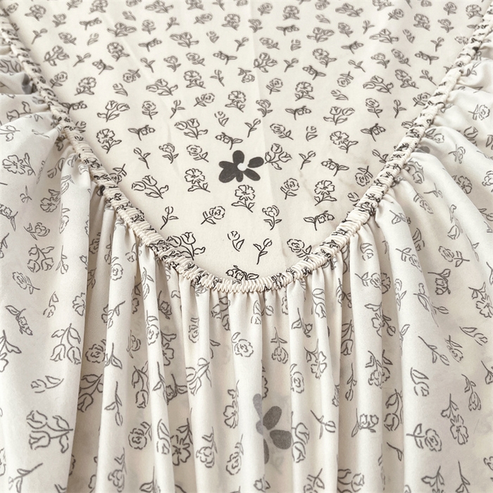 91家纺网 家纺一手货源 找家纺 梦舒羽 2026新款A类云朵棉亲肤四季款床笠席梦思床罩全包床单三件套 花无意