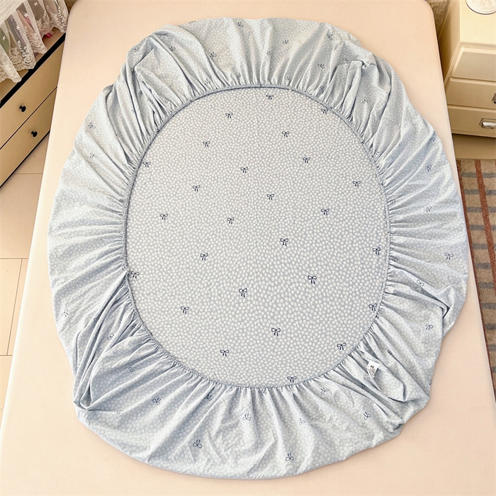 91家纺网 家纺一手货源 找家纺 梦舒羽 2026新款A类云朵棉亲肤四季款床笠席梦思床罩全包床单三件套 花屿轻梦