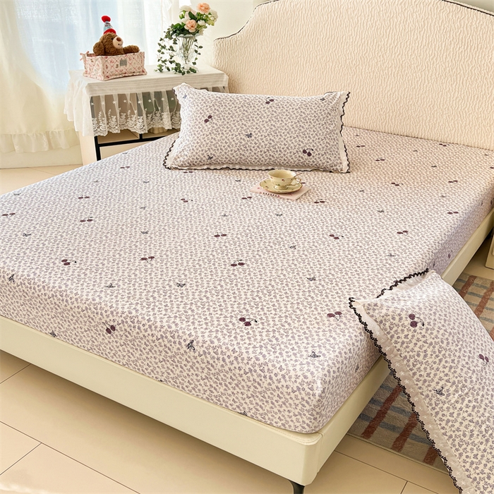 91家纺网 家纺一手货源 找家纺 梦舒羽 2026新款A类云朵棉亲肤四季款床笠席梦思床罩全包床单三件套 蝴蝶梦境