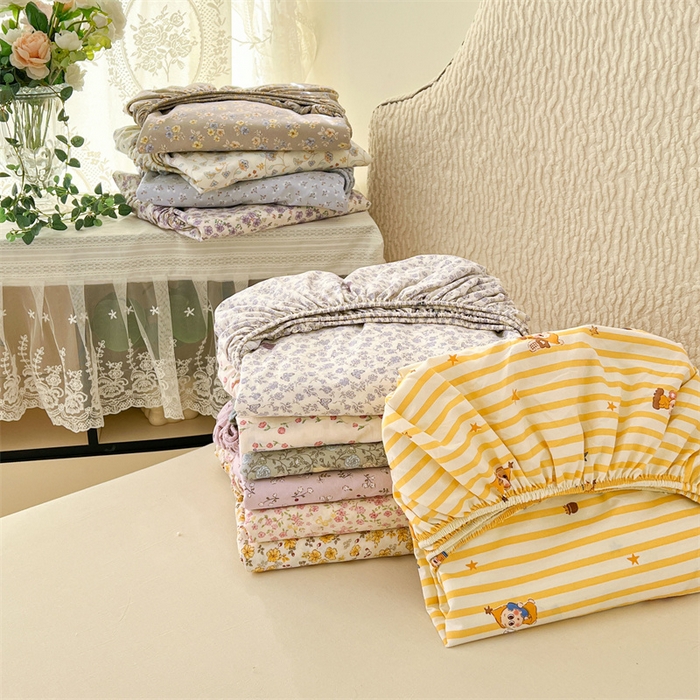 91家纺网 家纺一手货源 找家纺 梦舒羽 2026新款A类云朵棉亲肤四季款床笠席梦思床罩全包床单三件套 组合