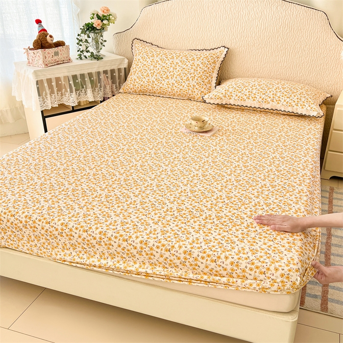 91家纺网 家纺一手货源 找家纺 （总）梦舒羽 2026新款A类云朵棉亲肤四季款床笠席梦思床罩全包床单三件套