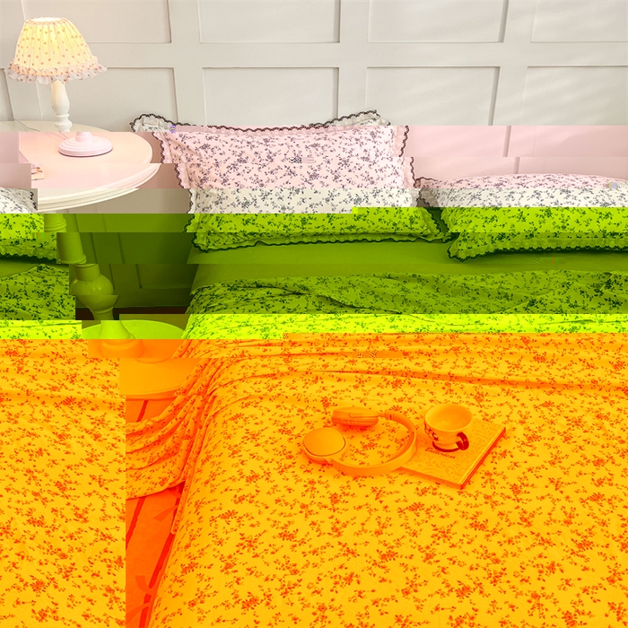 91家纺网 家纺一手货源 找家纺 梦舒羽 2026新款A类云朵棉床单亲肤四季款席梦思床罩全包床单三件套 兰亭序-灰