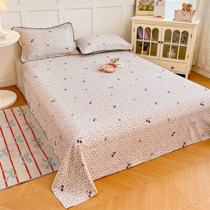 91家纺网 家纺一手货源 找家纺 梦舒羽 2026新款A类云朵棉床单亲肤四季款席梦思床罩全包床单三件套 蝴蝶梦境