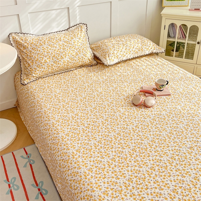 91家纺网 家纺一手货源 找家纺 （总）梦舒羽 2026新款A类云朵棉床单亲肤四季款席梦思床罩全包床单三件套