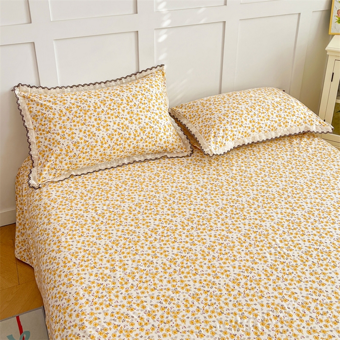 91家纺网 家纺一手货源 找家纺 梦舒羽 2026新款A类云朵棉蕾丝花边枕套宿舍单人单只一只装枕芯 春日暖阳（单层蕾丝花边）