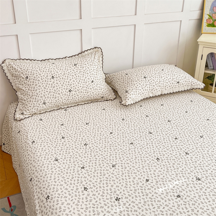 91家纺网 家纺一手货源 找家纺 梦舒羽 2026新款A类云朵棉蕾丝花边枕套宿舍单人单只一只装枕芯 花无意（单层蕾丝花边）