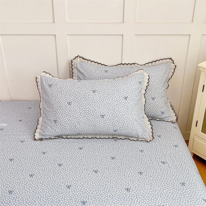 梦舒羽 2026新款A类云朵棉蕾丝花边枕套宿舍单人单只一只装枕芯 花屿轻梦（单层蕾丝花边）