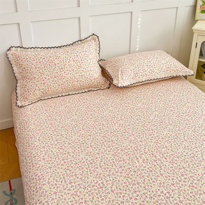 91家纺网 家纺一手货源 找家纺 梦舒羽 2026新款A类云朵棉蕾丝花边枕套宿舍单人单只一只装枕芯 芊芊花海（单层蕾丝花边）