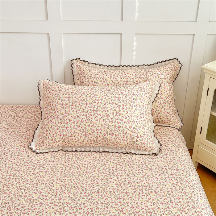 梦舒羽 2026新款A类云朵棉蕾丝花边枕套宿舍单人单只一只装枕芯 芊芊花海（单层蕾丝花边）
