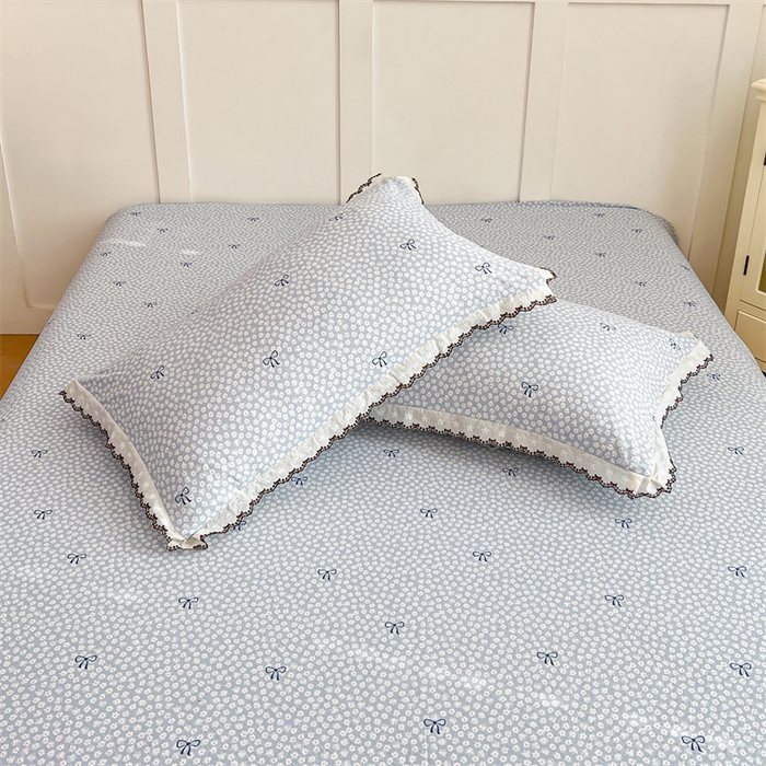 91家纺网 家纺一手货源 找家纺 梦舒羽 2026新款A类云朵棉蕾丝花边枕套宿舍单人单只一只装枕芯 花屿轻梦（单层蕾丝花边）