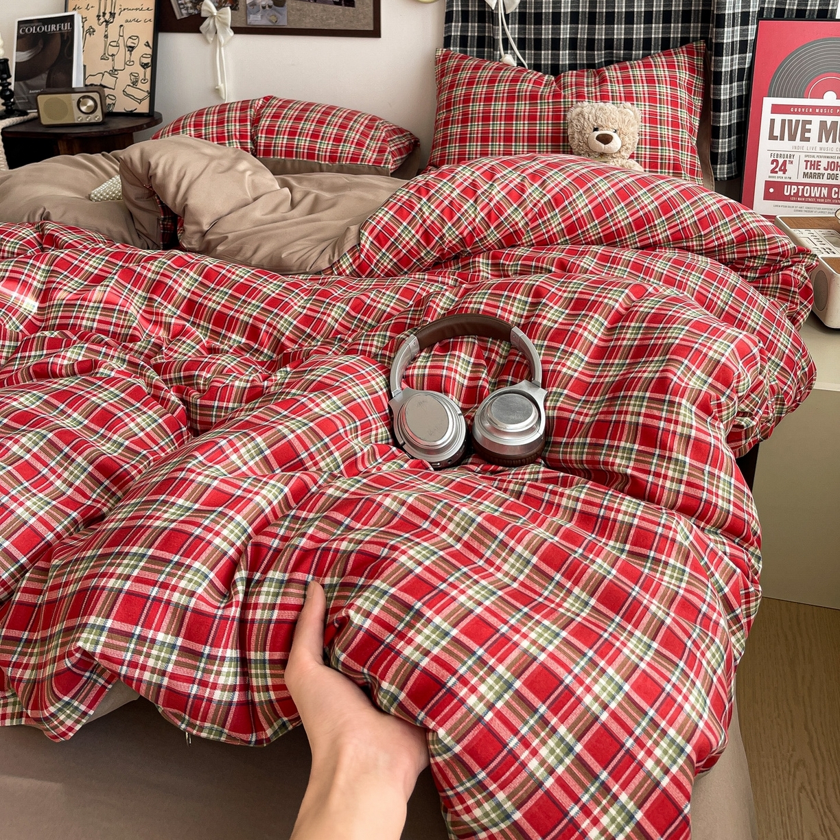 91家纺网 家纺一手货源 找家纺 (总) 赫然 2026新款水洗双层纱单品被套