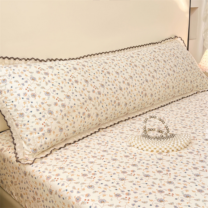 91家纺网 家纺一手货源 找家纺 （总）梦舒羽 2026新款A类云朵棉蕾丝花边枕套宿舍情侣双人加长枕芯内胆套