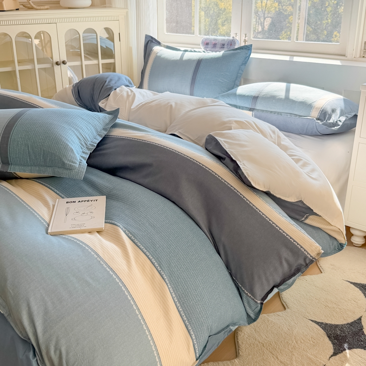 91家纺网 家纺一手货源 找家纺 （总2）赫然家纺 新款舒适柔软亲肤爆款芦荟棉四件套货源充足