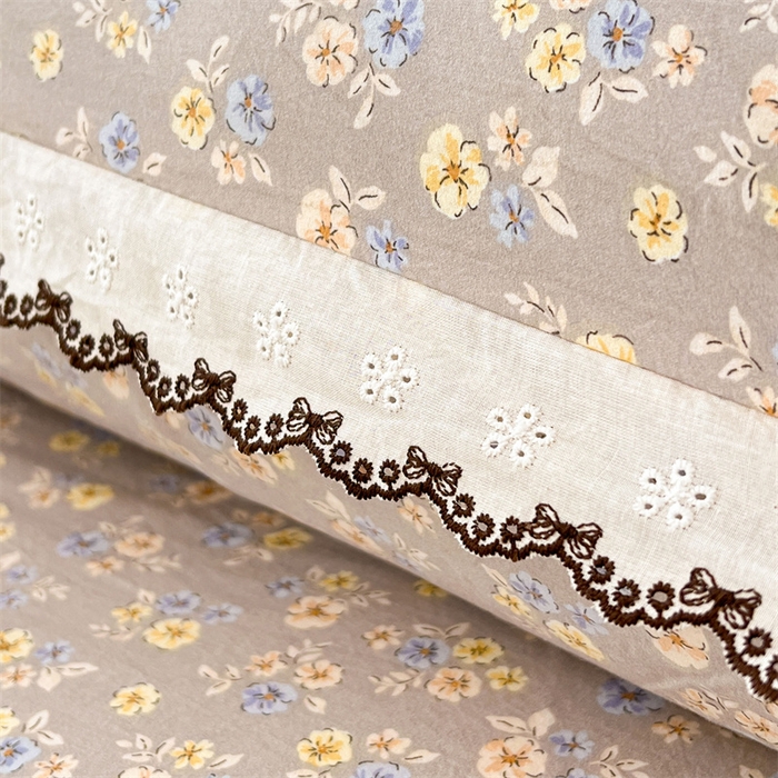 91家纺网 家纺一手货源 找家纺 梦舒羽 2026新款A类云朵棉蕾丝花边枕套宿舍情侣双人加长枕芯内胆套 花无归期（单层蕾丝花边）