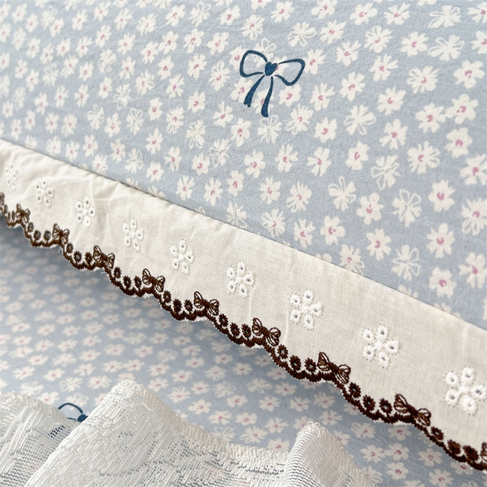 91家纺网 家纺一手货源 找家纺 梦舒羽 2026新款A类云朵棉蕾丝花边枕套宿舍情侣双人加长枕芯内胆套 花屿轻梦（单层蕾丝花边）