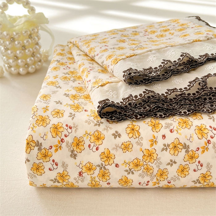 91家纺网 家纺一手货源 找家纺 （总）圣比熊 2026新款A类云朵棉床单亲肤四季款席梦思床罩全包床单三件套