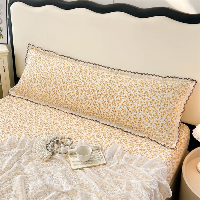 91家纺网 家纺一手货源 找家纺 （总）梦舒羽 2026新款A类云朵棉蕾丝花边枕套宿舍情侣双人加长枕芯内胆套