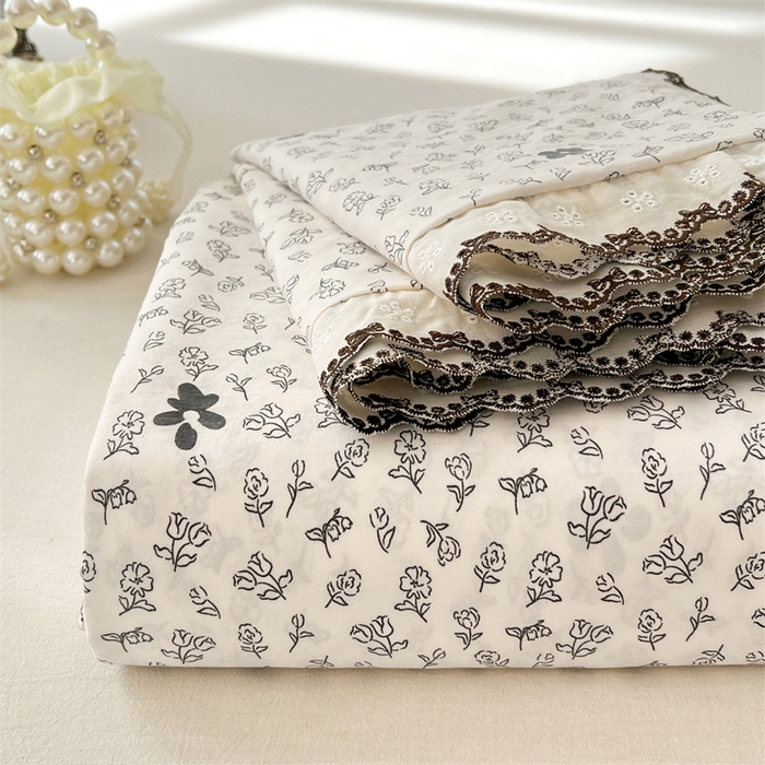 91家纺网 家纺一手货源 找家纺 （总）圣比熊 2026新款A类云朵棉床单亲肤四季款席梦思床罩全包床单三件套