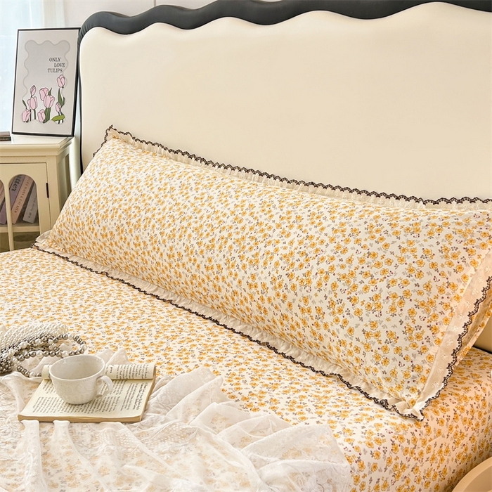 91家纺网 家纺一手货源 找家纺 （总）梦舒羽 2026新款A类云朵棉蕾丝花边枕套宿舍情侣双人加长枕芯内胆套