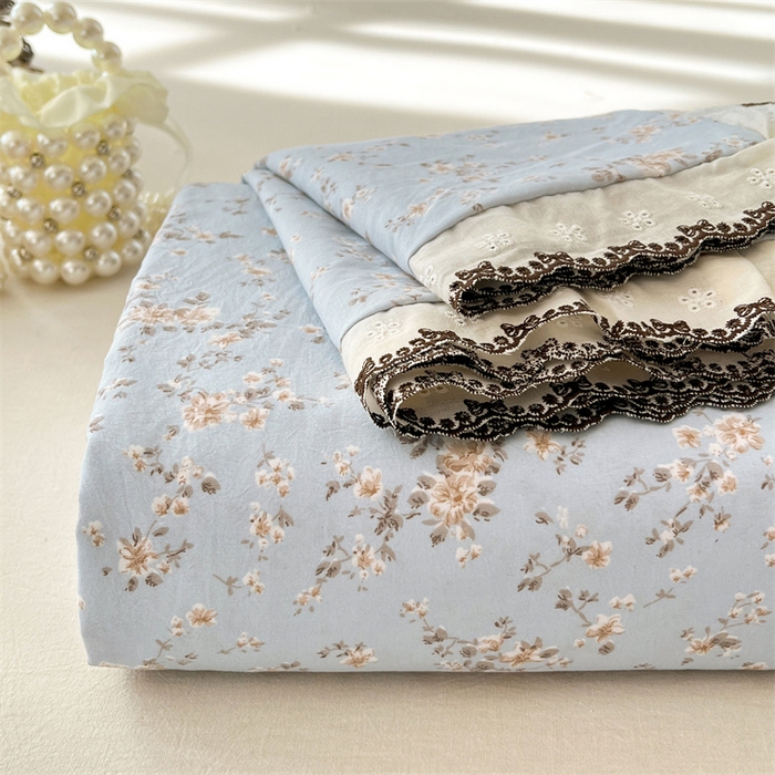 91家纺网 家纺一手货源 找家纺 （总）圣比熊 2026新款A类云朵棉床单亲肤四季款席梦思床罩全包床单三件套