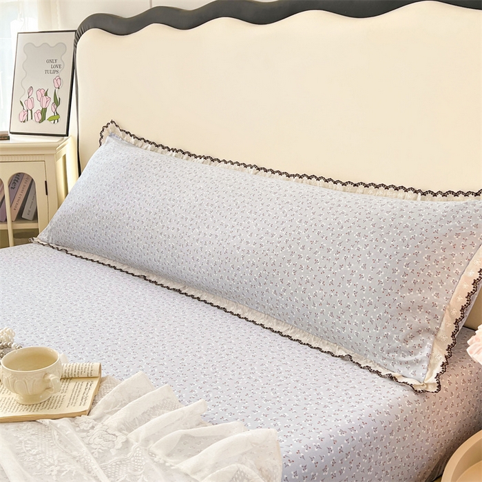 91家纺网 家纺一手货源 找家纺 （总）圣比熊 2026新款A类云朵棉蕾丝花边枕套宿舍情侣双人加长枕芯内胆套