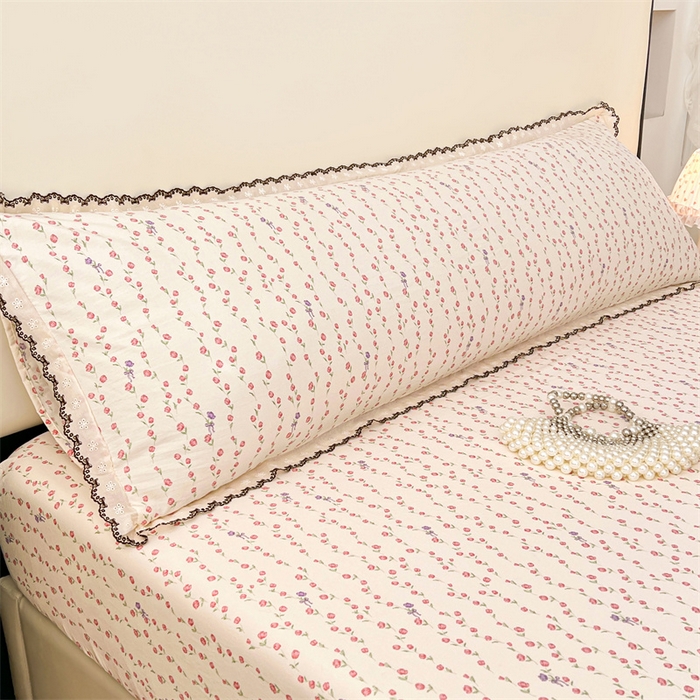 91家纺网 家纺一手货源 找家纺 （总）圣比熊 2026新款A类云朵棉蕾丝花边枕套宿舍情侣双人加长枕芯内胆套