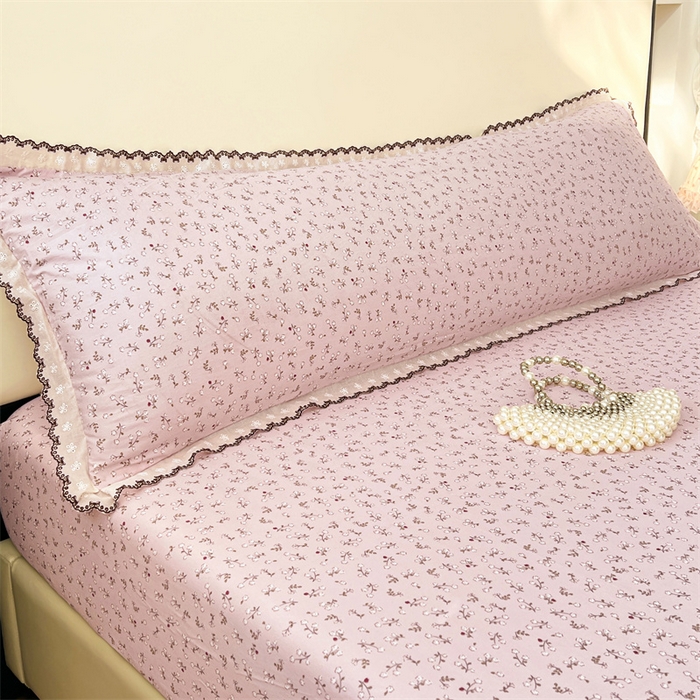 91家纺网 家纺一手货源 找家纺 （总）圣比熊 2026新款A类云朵棉蕾丝花边枕套宿舍情侣双人加长枕芯内胆套