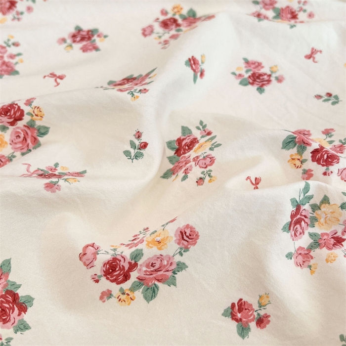 91家纺网 家纺一手货源 找家纺 圣比熊 2026新款A类云朵棉床单亲肤四季款席梦思床罩全包床单三件套 粉黛花园