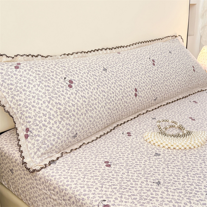 91家纺网 家纺一手货源 找家纺 （总）圣比熊 2026新款A类云朵棉蕾丝花边枕套宿舍情侣双人加长枕芯内胆套