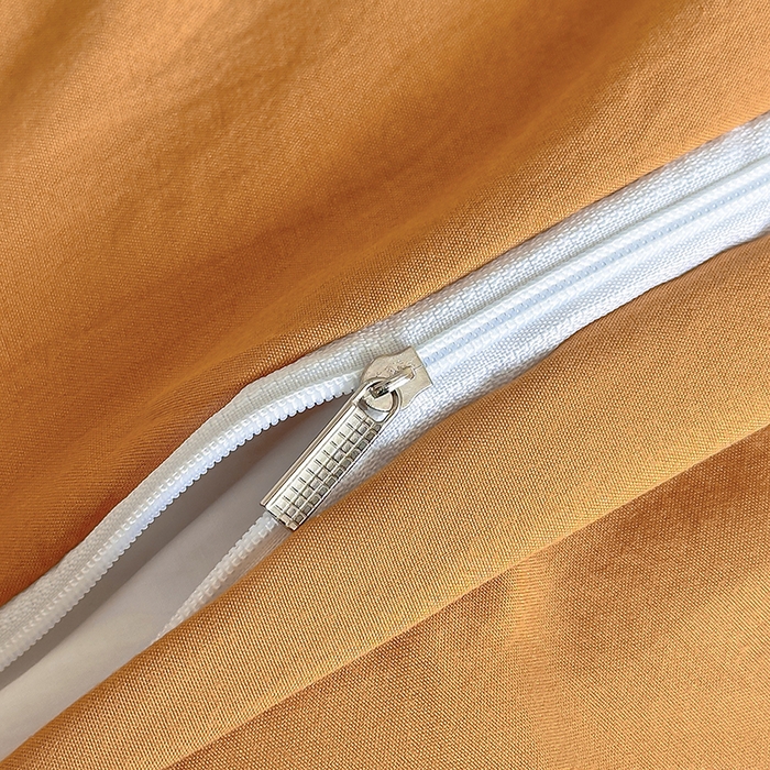 91家纺网 家纺一手货源 找家纺 木子家纺 2026新款水洗棉贝壳边四件套-皖沙 凌霄黄