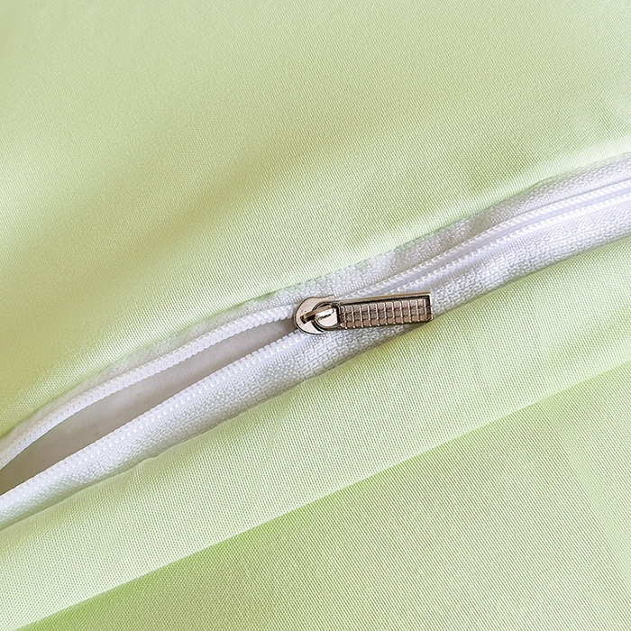 91家纺网 家纺一手货源 找家纺 木子家纺 2026新款水洗棉贝壳边四件套-皖沙 竹月绿