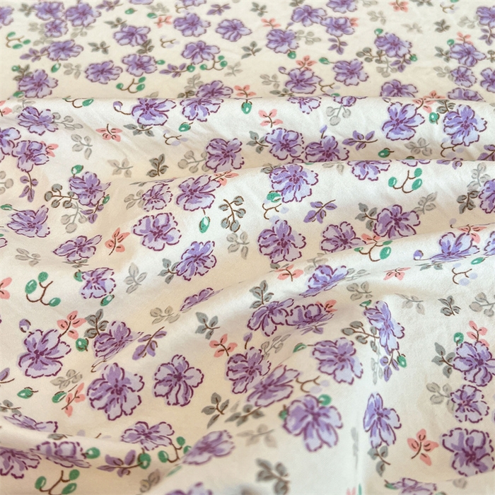 91家纺网 家纺一手货源 找家纺 圣比熊 2026新款A类云朵棉床单亲肤四季款席梦思床罩全包床单三件套 紫韵星野