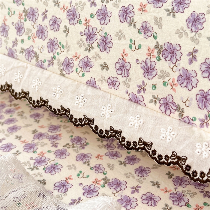 91家纺网 家纺一手货源 找家纺 圣比熊 2026新款A类云朵棉蕾丝花边枕套宿舍情侣双人加长枕芯内胆套 紫韵星野（单层蕾丝花边）