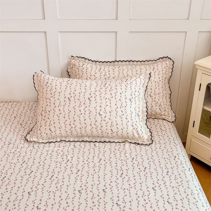 圣比熊 2026新款A类云朵棉蕾丝花边枕套宿舍单人单只一只装枕芯内胆套 花漾甜心（单层蕾丝花边）