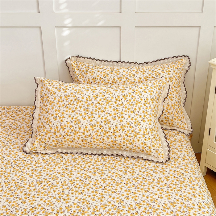 圣比熊 2026新款A类云朵棉蕾丝花边枕套宿舍单人单只一只装枕芯内胆套 春日暖阳（单层蕾丝花边）