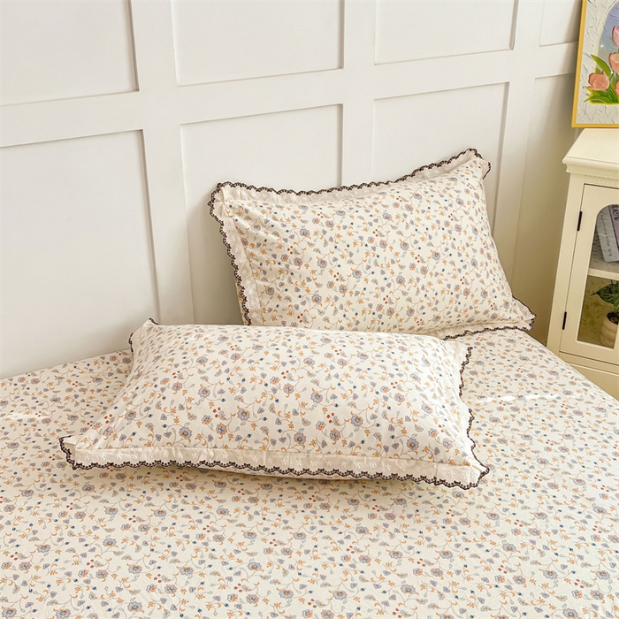 91家纺网 家纺一手货源 找家纺 圣比熊 2026新款A类云朵棉蕾丝花边枕套宿舍单人单只一只装枕芯内胆套 花蔓清风（单层蕾丝花边）