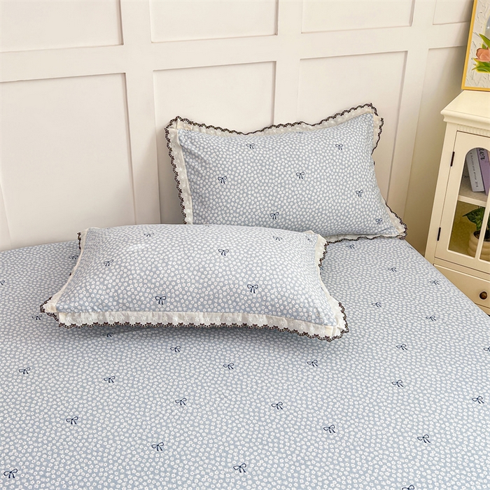 91家纺网 家纺一手货源 找家纺 圣比熊 2026新款A类云朵棉蕾丝花边枕套宿舍单人单只一只装枕芯内胆套 花屿轻梦（单层蕾丝花边）